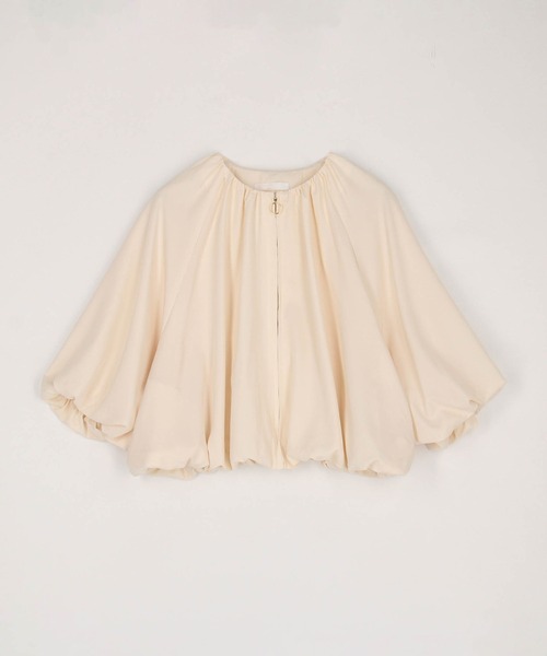 NICOLE white(ニコルホワイト)の「バルーンブルゾン(ブルゾン・レディース・モカ/ブラック/オフホワイト・FREE)」の10枚目の写真