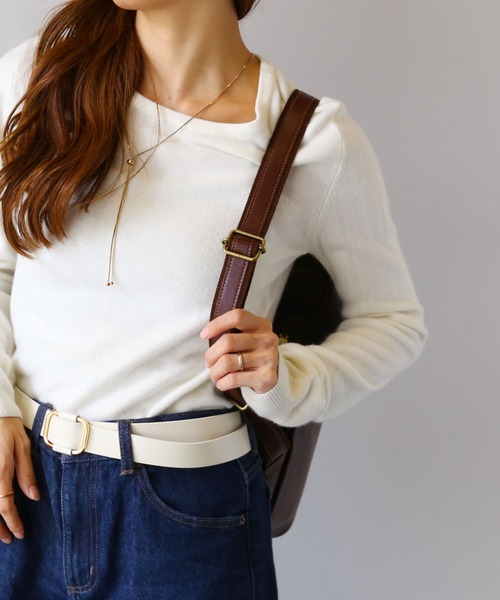 HALEINE（アレンヌ）の「[HALEINE]牛革レザーリュック（バックパック/リュック・レディース・ダークブラウン/ブルー/ブラック/モカ・FREE）」の10枚目の写真