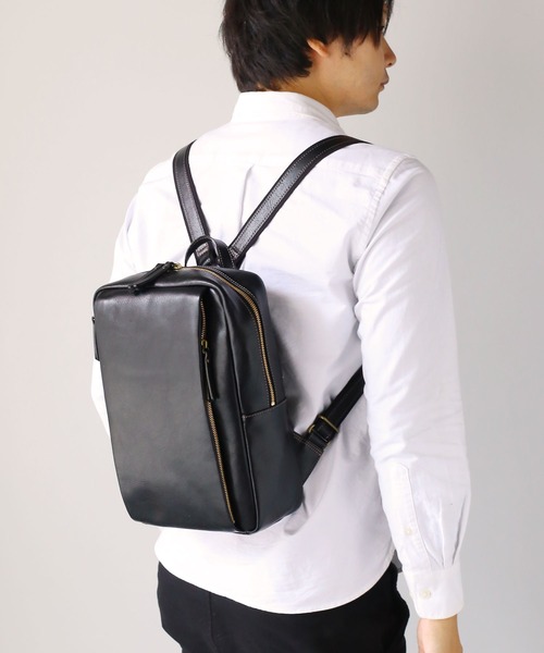 HALEINE（アレンヌ）の「[HALEINE]牛革レザーリュック（バックパック/リュック・レディース・ダークブラウン/ブルー/ブラック/モカ・FREE）」の14枚目の写真