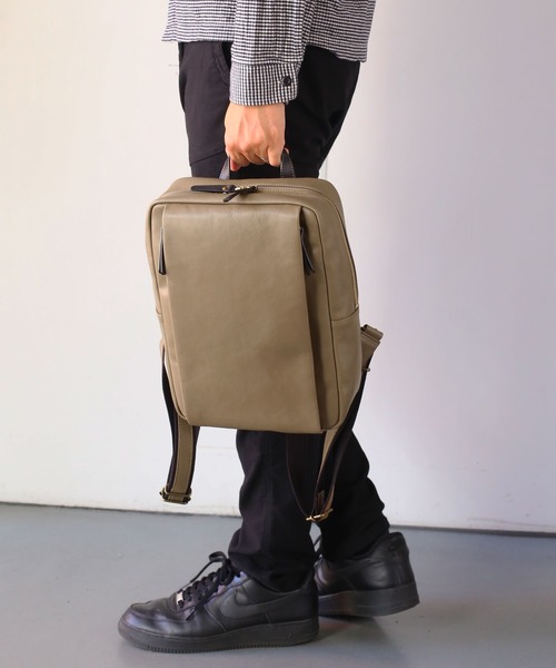 HALEINE（アレンヌ）の「[HALEINE]牛革レザーリュック（バックパック/リュック・レディース・ダークブラウン/ブルー/ブラック/モカ・FREE）」の19枚目の写真