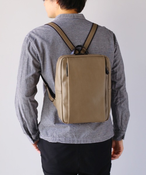 HALEINE（アレンヌ）の「[HALEINE]牛革レザーリュック（バックパック/リュック・レディース・ダークブラウン/ブルー/ブラック/モカ・FREE）」の18枚目の写真