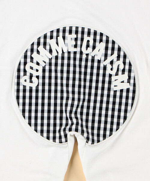 COMME CA ISM（コムサイズム）の「ギンガムチェック おしりパッチロゴ ツーウェイオール（ロンパース・キッズ・ホワイト・60-80cm）」の9枚目の写真