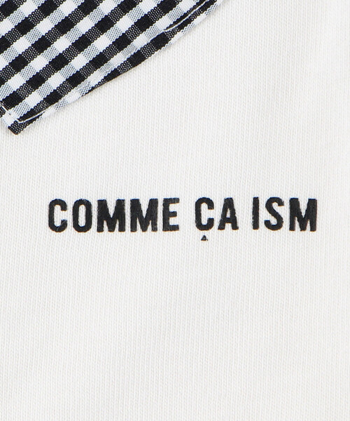 COMME CA ISM（コムサイズム）の「ギンガムチェック おしりパッチロゴ ツーウェイオール（ロンパース・キッズ・ホワイト・60-80cm）」の10枚目の写真