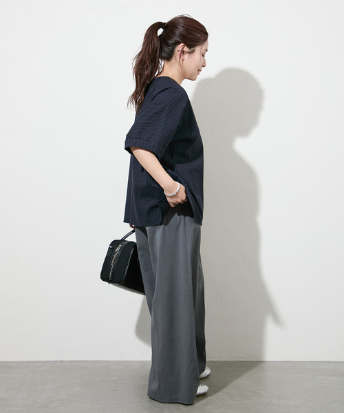 JOURNAL STANDARD(ジャーナルスタンダード)の「ウォッシャブルコットンリネンVISブラウス(シャツ/ブラウス・レディース・キャメル/ダークブルー/ブラック・FREE)」の17枚目の写真