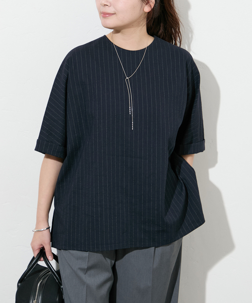 JOURNAL STANDARD(ジャーナルスタンダード)の「ウォッシャブルコットンリネンVISブラウス(シャツ/ブラウス・レディース・キャメル/ダークブルー/ブラック・FREE)」の15枚目の写真