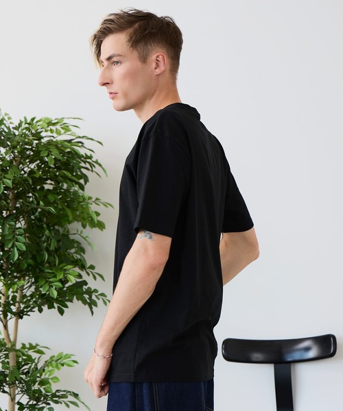 JEANS MATE（ジーンズメイト）の「【汗染みの目立ちにくいTシャツ ZEROSTAIN/ゼロステイン】VネックTシャツ 防汚 ＵＶカット 綿タッチ・厚手（Tシャツ/カットソー・メンズ・ブラック/スミクロ/ホワイト・X-LARGE/LARGE/MEDIUM）」の17枚目の写真