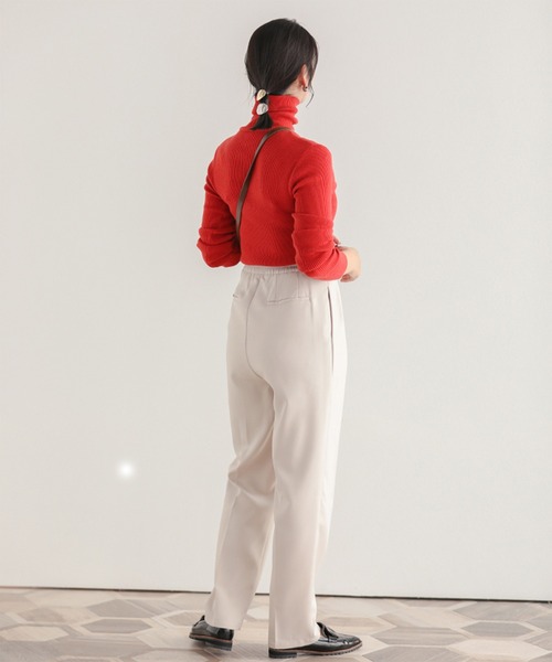 SUNFLOWER EIGHT(サンフラワーエイト)の「フロントタックストレートパンツ(その他パンツ・レディース・ピンク/オレンジ系/ブラック/アイボリー・PS/S/M)」の14枚目の写真