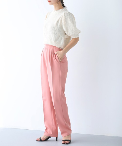 SUNFLOWER EIGHT(サンフラワーエイト)の「フロントタックストレートパンツ(その他パンツ・レディース・ピンク/オレンジ系/ブラック/アイボリー・PS/S/M)」の19枚目の写真