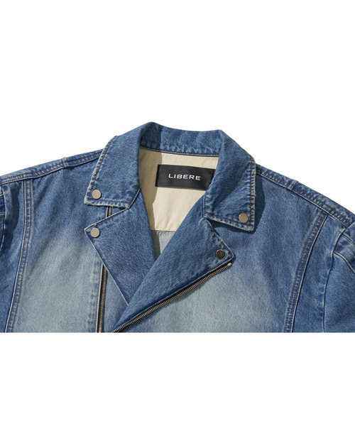 LIBERE リベーレ / WIDE DENIM RIDER JACKET ワイドデニムダブル