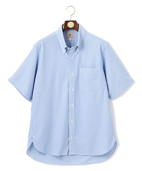 J.PRESS(ジェイプレス)の「【KING SIZE】【J.PRESS OXFORD JERSEY】カノコインレイマイクロストライプ パッチポケットドレスシャツ / B.D.(ビジネスシャツ・メンズ・グレー系1/サックスブルー系1・2L/3L/4L)」の3枚目の写真