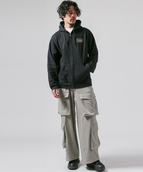 LUXSTYLE(ラグスタイル)の「8ポケットワイドカーゴパンツ(カーゴパンツ・メンズ・ブラック/ダークグリーン/グレー・M/L)」の12枚目の写真
