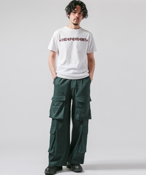 LUXSTYLE(ラグスタイル)の「8ポケットワイドカーゴパンツ(カーゴパンツ・メンズ・ブラック/ダークグリーン/グレー・M/L)」の15枚目の写真