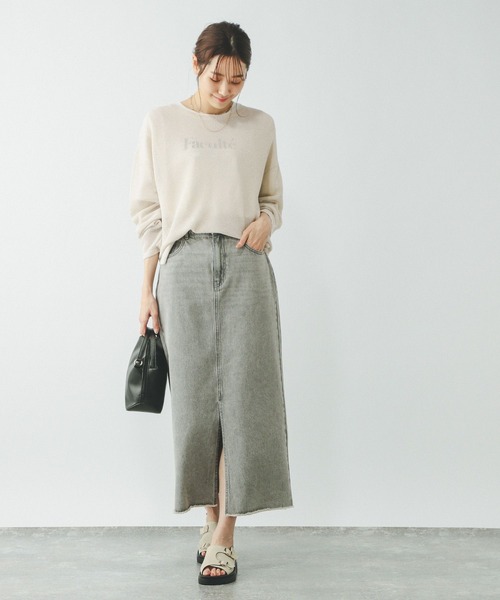 GLOBAL WORK(グローバルワーク)の「洗えるメッシュラメプルオーバー*タンク/288082(ニット/セーター・レディース・チャコール/イエロー/ブルー/アイボリー・MEDIUM/LARGE)」の5枚目の写真