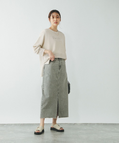 GLOBAL WORK(グローバルワーク)の「洗えるメッシュラメプルオーバー*タンク/288082(ニット/セーター・レディース・チャコール/イエロー/ブルー/アイボリー・MEDIUM/LARGE)」の6枚目の写真