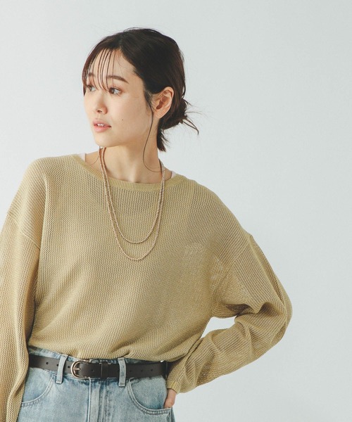 GLOBAL WORK(グローバルワーク)の「洗えるメッシュラメプルオーバー*タンク/288082(ニット/セーター・レディース・チャコール/イエロー/ブルー/アイボリー・MEDIUM/LARGE)」の19枚目の写真