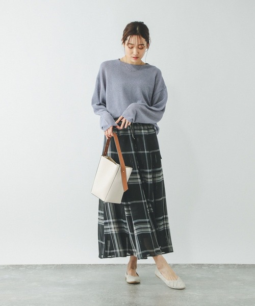 GLOBAL WORK(グローバルワーク)の「洗えるメッシュラメプルオーバー*タンク/288082(ニット/セーター・レディース・チャコール/イエロー/ブルー/アイボリー・MEDIUM/LARGE)」の11枚目の写真