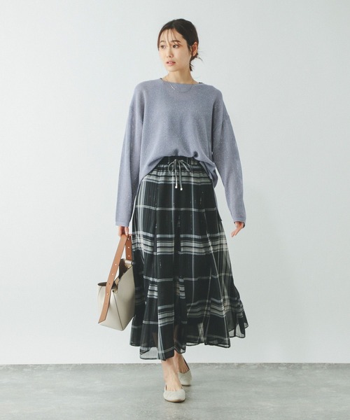 GLOBAL WORK(グローバルワーク)の「洗えるメッシュラメプルオーバー*タンク/288082(ニット/セーター・レディース・チャコール/イエロー/ブルー/アイボリー・MEDIUM/LARGE)」の12枚目の写真