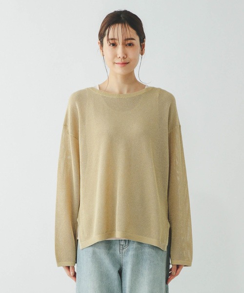 GLOBAL WORK(グローバルワーク)の「洗えるメッシュラメプルオーバー*タンク/288082(ニット/セーター・レディース・チャコール/イエロー/ブルー/アイボリー・MEDIUM/LARGE)」の20枚目の写真