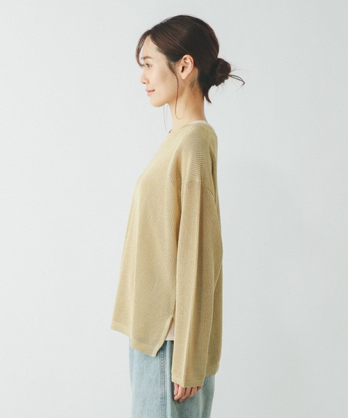 GLOBAL WORK(グローバルワーク)の「洗えるメッシュラメプルオーバー*タンク/288082(ニット/セーター・レディース・チャコール/イエロー/ブルー/アイボリー・MEDIUM/LARGE)」の21枚目の写真