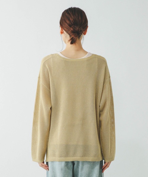 GLOBAL WORK(グローバルワーク)の「洗えるメッシュラメプルオーバー*タンク/288082(ニット/セーター・レディース・チャコール/イエロー/ブルー/アイボリー・MEDIUM/LARGE)」の22枚目の写真