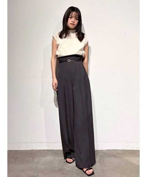 LAGUNAMOON(ラグナムーン)の「メッシュノースリーブプルオーバー(Tシャツ/カットソー・レディース・ブラウン/アイボリー/ブラック・FREE)」の4枚目の写真