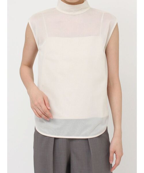 LAGUNAMOON(ラグナムーン)の「メッシュノースリーブプルオーバー(Tシャツ/カットソー・レディース・ブラウン/アイボリー/ブラック・FREE)」の18枚目の写真