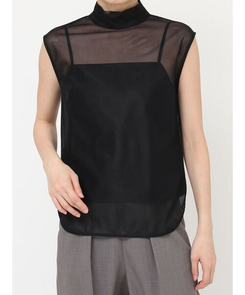 LAGUNAMOON(ラグナムーン)の「メッシュノースリーブプルオーバー(Tシャツ/カットソー・レディース・ブラウン/アイボリー/ブラック・FREE)」の20枚目の写真