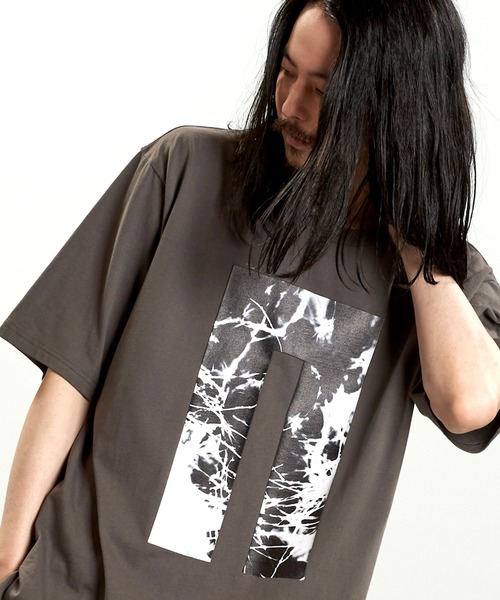 【NO ID.】Graphic Logo Print Big T-Shirt / グラフィック ロゴ プリント ビッグ Tシャツ