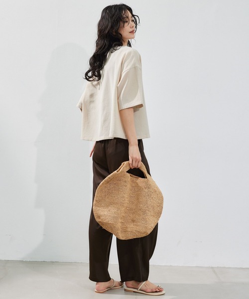 BARNYARDSTORM(バンヤードストーム)の「BARNYARDSTORM / サテンワイドパンツ / ハンドウォッシャブル(その他パンツ・レディース・ベージュ/ブラウン・FREE)」の19枚目の写真