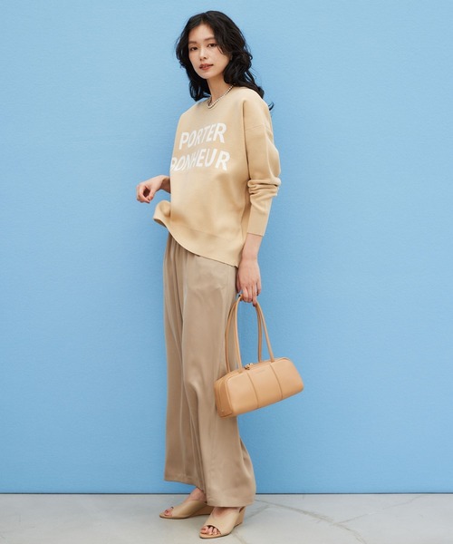 BARNYARDSTORM(バンヤードストーム)の「BARNYARDSTORM / サテンワイドパンツ / ハンドウォッシャブル(その他パンツ・レディース・ベージュ/ブラウン・FREE)」の14枚目の写真