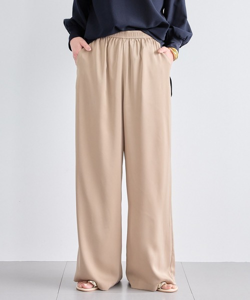 BARNYARDSTORM(バンヤードストーム)の「BARNYARDSTORM / サテンワイドパンツ / ハンドウォッシャブル(その他パンツ・レディース・ベージュ/ブラウン・FREE)」の20枚目の写真