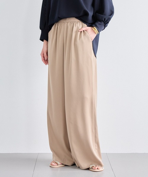 BARNYARDSTORM(バンヤードストーム)の「BARNYARDSTORM / サテンワイドパンツ / ハンドウォッシャブル(その他パンツ・レディース・ベージュ/ブラウン・FREE)」の21枚目の写真