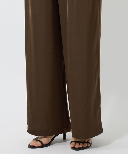BARNYARDSTORM(バンヤードストーム)の「BARNYARDSTORM / サテンワイドパンツ / ハンドウォッシャブル(その他パンツ・レディース・ベージュ/ブラウン・FREE)」の5枚目の写真