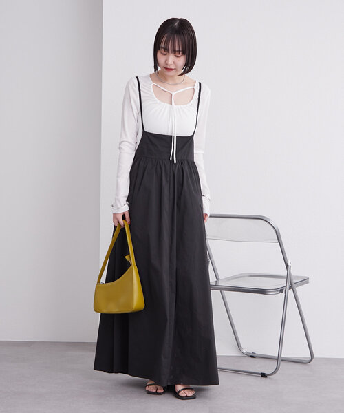 セール】【サイズ展開あり】バックシャンティアードワンピース