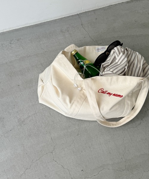 CANAL JEAN（キャナルジーン）の「CALL MY NAME　キャンバストートバッグ（トートバッグ・レディース・アイボリー/レッド/ネイビー・ONE SIZE）」の7枚目の写真