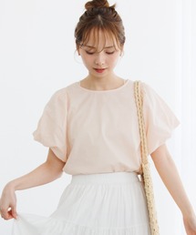 「flower」 半袖ブラウス FREE ピンク レディース flower（ファッション） 「flower」 半袖ブラウス FREE ピンク