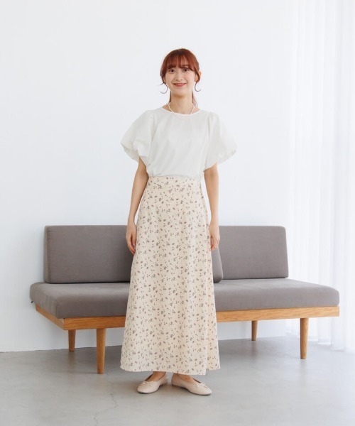 flower（フラワー）の「フェミニンパフブラウス4（シャツ/ブラウス・レディース・ブルー/ピンク/ホワイト・FREE）」の12枚目の写真