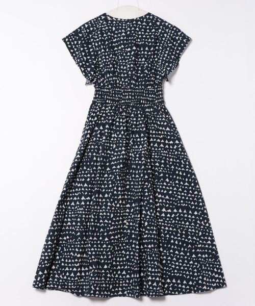 HELIOPOLE（エリオポール）の「SHEERSUCKER PRINTED DRESS（ワンピース・レディース・グリーン/ネイビー・38）」の3枚目の写真