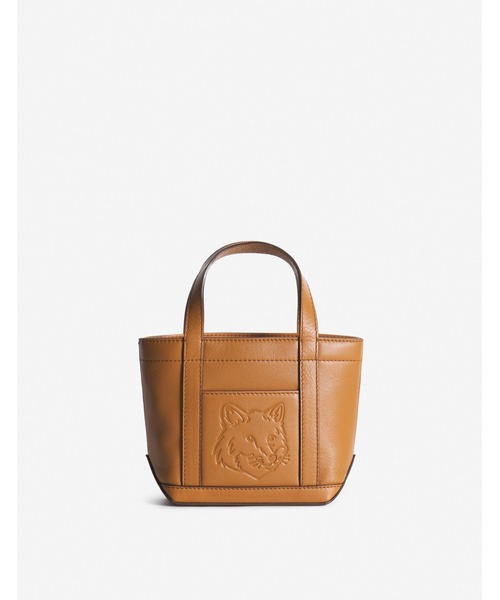 FOX HEAD LEATHER MINI TOTE（トートバッグ）｜Maison Kitsune（メゾン