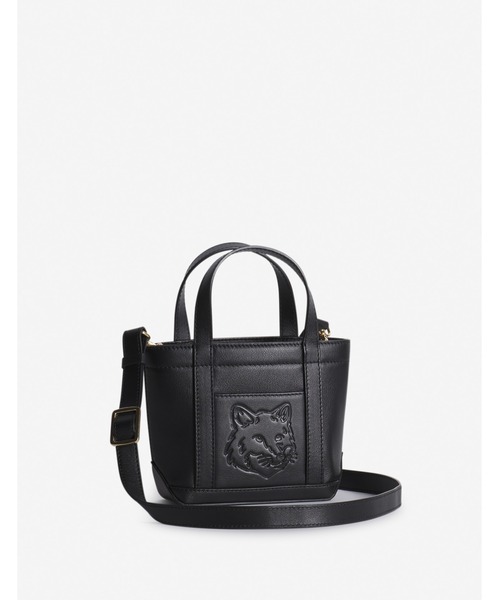 FOX HEAD LEATHER MINI TOTE（トートバッグ）｜Maison Kitsune