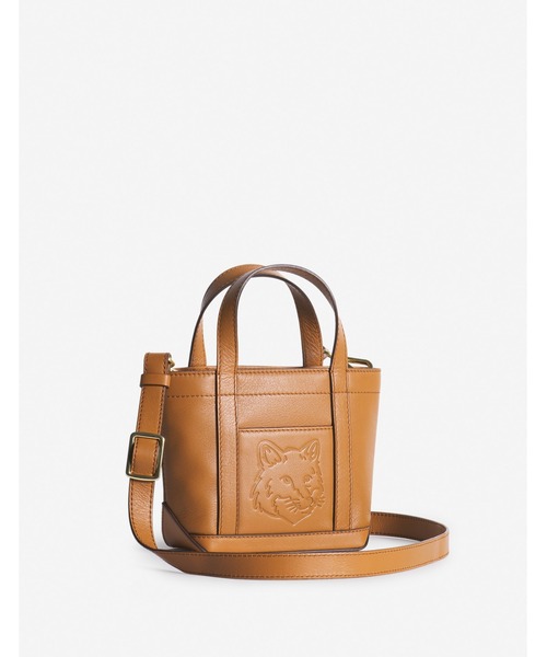 FOX HEAD LEATHER MINI TOTE（トートバッグ）｜Maison Kitsune（メゾン