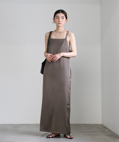 バッククロスサテンキャミワンピース（ワンピース）｜select MOCA