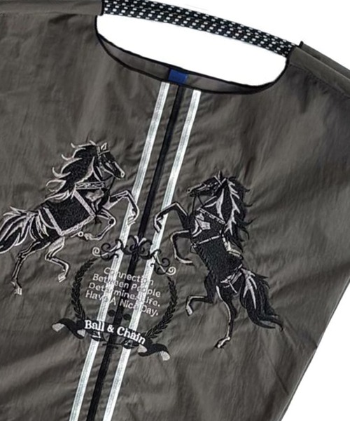 Ball&Chain]shopping bag-TWO HORSES(M)（エコバッグ/サブバッグ