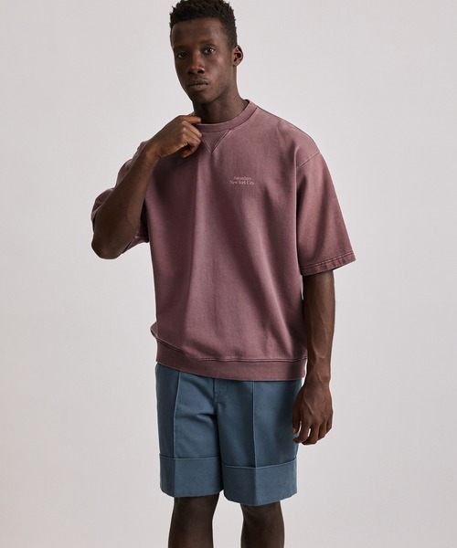 Saturdays NYC（サタデーズ ニューヨークシティ ）の「Elliott Pigment Dye SS Sweat（Tシャツ/カットソー・メンズ・ライトグレー/ブラック/ワイン・L/M/S/XL/X-SMALL）」の22枚目の写真