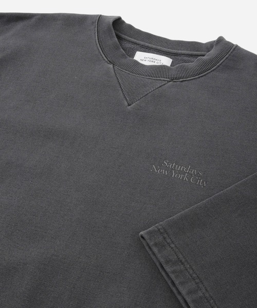 Saturdays NYC（サタデーズ ニューヨークシティ ）の「Elliott Pigment Dye SS Sweat（Tシャツ/カットソー・メンズ・ライトグレー/ブラック/ワイン・L/M/S/XL/X-SMALL）」の10枚目の写真