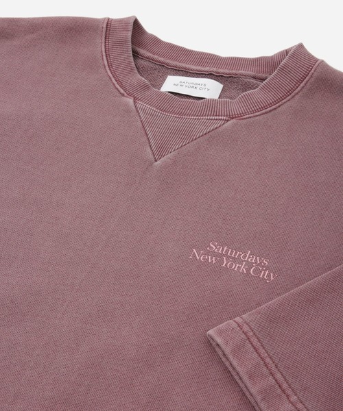 Saturdays NYC（サタデーズ ニューヨークシティ ）の「Elliott Pigment Dye SS Sweat（Tシャツ/カットソー・メンズ・ライトグレー/ブラック/ワイン・L/M/S/XL/X-SMALL）」の9枚目の写真