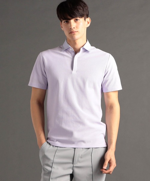 ハニカムジャカードニット ポロシャツ（ポロシャツ）｜MONSIEUR NICOLE