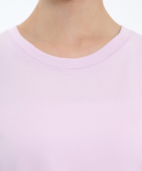 PUBLIC TOKYO（パブリックトウキョウ）の「極シリーズ｜コンパクトTEE｜洗えてよれない極 【完売間近】TEE BASIC（Tシャツ/カットソー・レディース・ピンク/ホワイト/ブラック・1/2）」の9枚目の写真