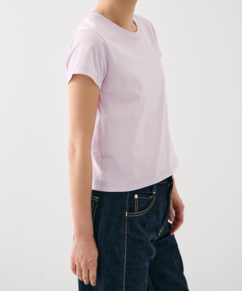PUBLIC TOKYO（パブリックトウキョウ）の「極シリーズ｜コンパクトTEE｜洗えてよれない極 【完売間近】TEE BASIC（Tシャツ/カットソー・レディース・ピンク/ホワイト/ブラック・1/2）」の20枚目の写真