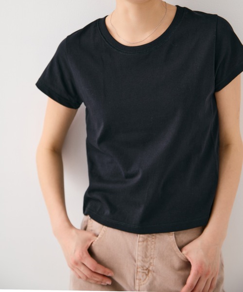PUBLIC TOKYO（パブリックトウキョウ）の「極シリーズ｜コンパクトTEE｜洗えてよれない極 【完売間近】TEE BASIC（Tシャツ/カットソー・レディース・ピンク/ホワイト/ブラック・1/2）」の21枚目の写真